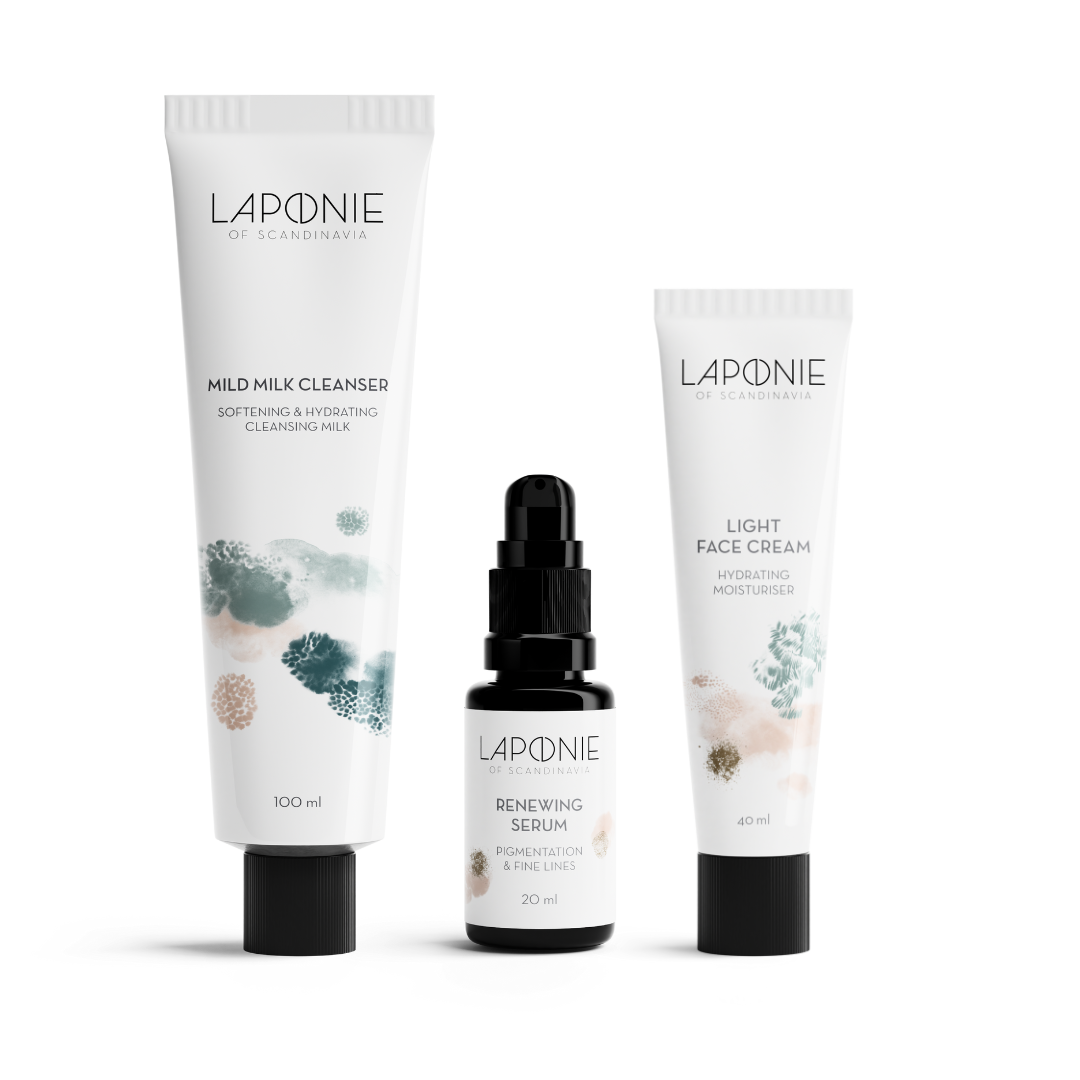 Basic routine for Combination Skin with Renewing Serum - Laponie of Scandinavia